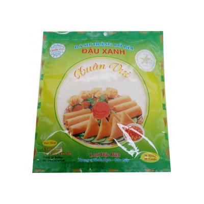 Combo 5 gói Bánh tráng bò bía đậu xanh thơm giòn ngon chuyên quấn chả giò Xuân Vui