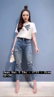 [SIZE ĐẠI] QUẦN JEAN 9 TẤC ĐẮP VÁ BỤI 3019
