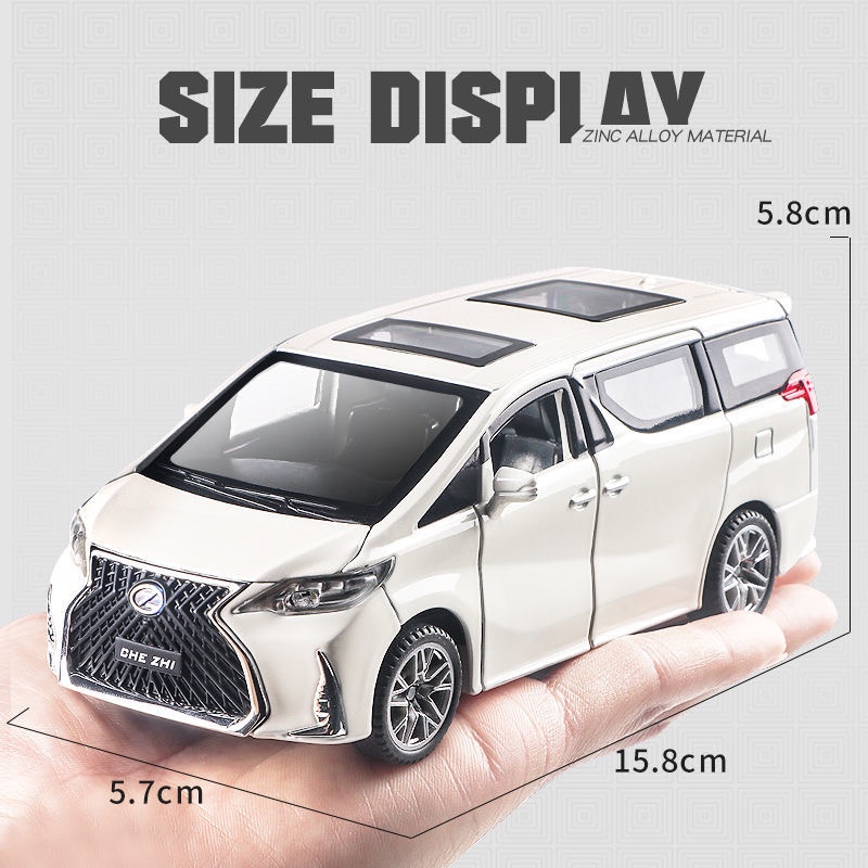 Mô Hình Xe Hơi Lexus LM300h Bằng Hợp Kim Tỉ Lệ 1: 32 Có Đèn Và Nhạc Độc Đáo Sống Động