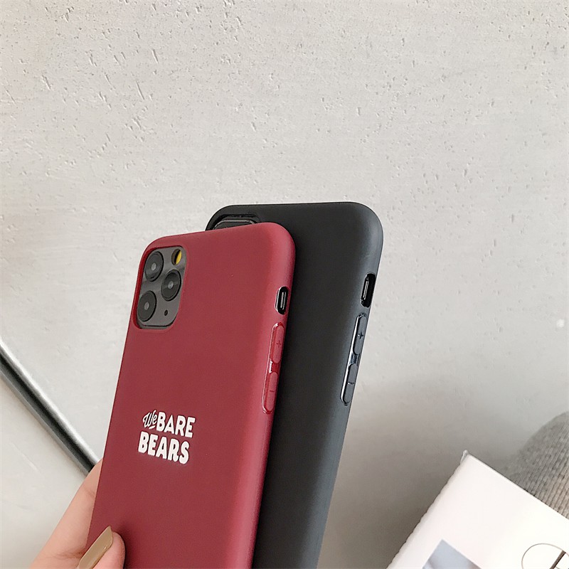 Ốp lưng hình We Bare Bears dễ thương cho iPhone 5 5s SE 6 6s 7 8 Plus X XS MAX XR 11 11 Pro 11 Pro Max