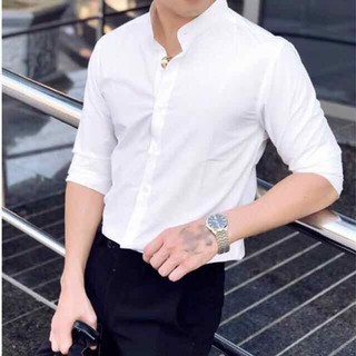 Áo sơ mi nam cổ tàu