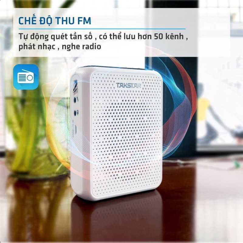 Máy trợ giảng không dây TAKSTAR E300W sử dụng sóng UHF, có bluetooth, giành cho giáo viên, hướng dẫn viên, livestream BH