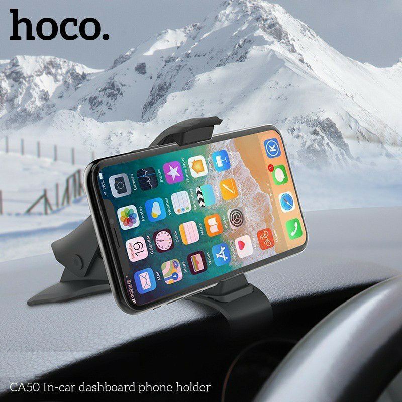 GIÁ ĐỠ KẸP ĐIỆN THOẠI HOCO CA50 TRÊN TAPLO CHO XE HƠI Ô TÔ