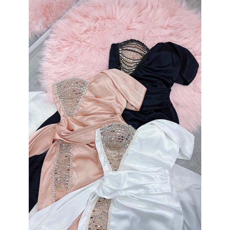 đầm dạ hội trễ vai ( ảnh và video thật 100%)full size