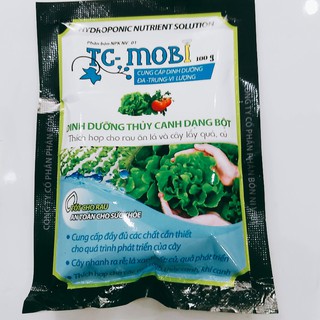 Dinh Dưỡng Pha Dung Dịch Thủy Canh Dạng Bột TC-MoBi gói 100g - Môi trường dinh dưỡng tuyệt vời và tối ưu cho cây