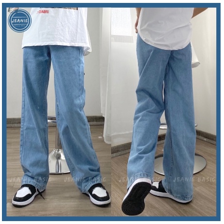 [BEST CHOICE] Quần JEANS BAGGY Unisex Quần Jean Nữ Ống Rộng Quần Bò Xuông Lưng Cao 3 Màu -KOREA STYLE 2022 (Hàng Mới Về)