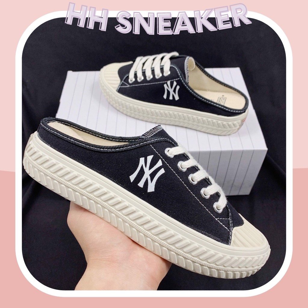 Giày nữ đạp gót NY, Sục thể thao nữ hàng đẹp đế độn 5cm siêu êm Full BOX BILL