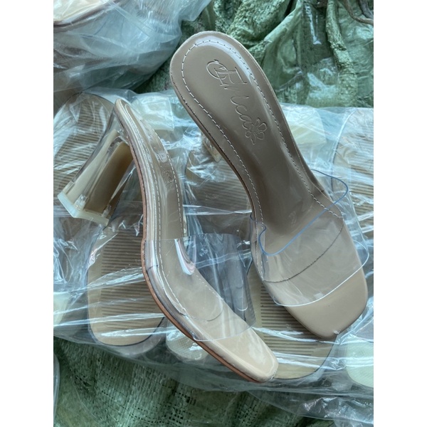 Giày sandal cao gót quai trong gót trong gót trụ L36