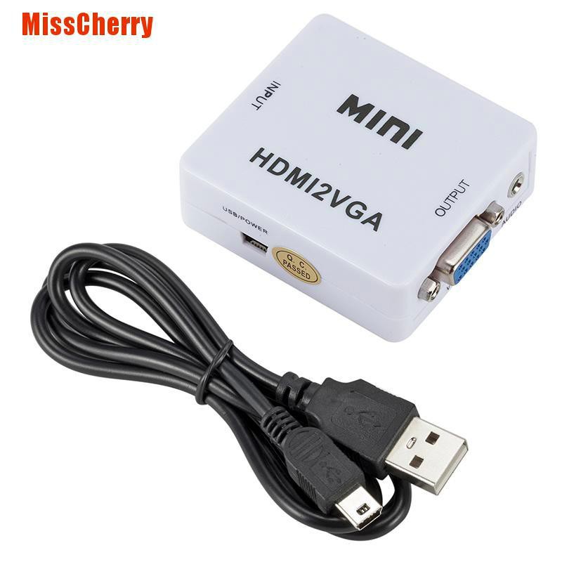 Hộp Chuyển Đổi Vga Sang Hdmi Full Hd 1080p Cho Dvd Hdtv Laptop