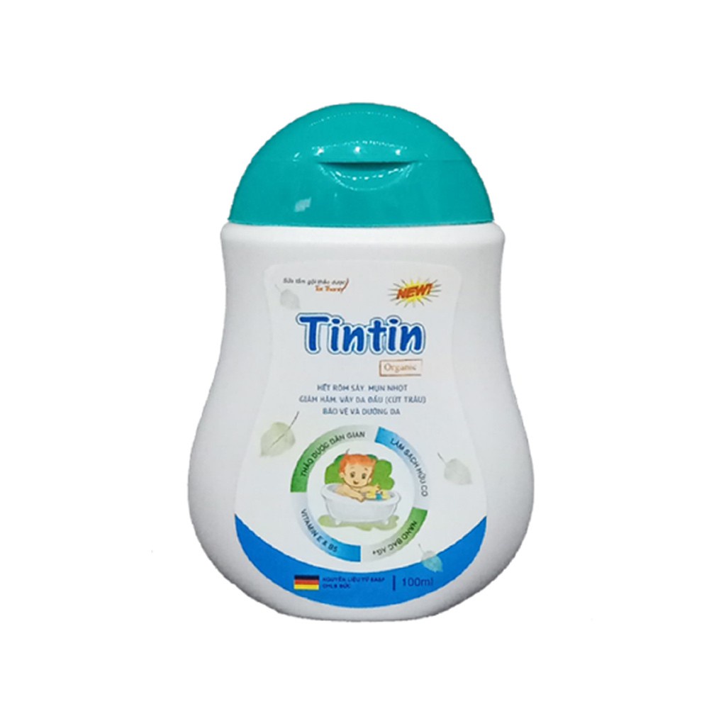 Sữa tắm gội cho bé từ thảo dược Tintin 2 trong 1 - giảm rôm sảy, mẩn ngứa, hăm da cho trẻ sơ sinh và trẻ nhỏ