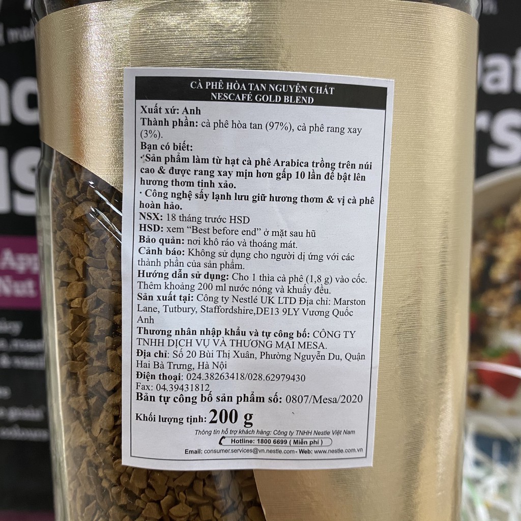 CÀ PHÊ CAO CẤP NESCAFE GOLD BLEND HŨ 200g | BigBuy360 - bigbuy360.vn