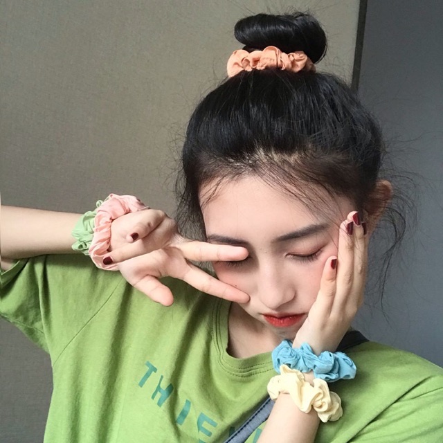 [RẺ VÔ ĐỊCH] Dây chun buộc tóc vải scrunchies 11 màu xinh Hàn Quốc - Phụ kiện cột tóc