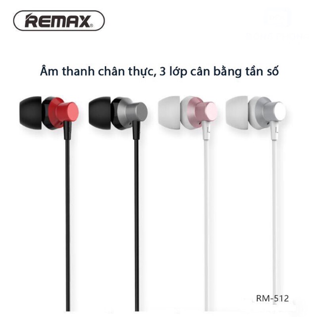 [Mã ELFLASH5 giảm 20K đơn 50K] Tai nghe Remax RM-512 chính hãng - Tai nghe chính hãng remax