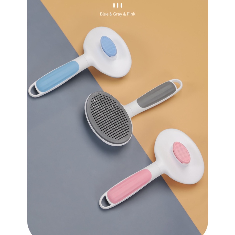 [FREESHIP] Lược chải lông chó mèo có nút bấm chuyên gỡ rối lông thú cưng