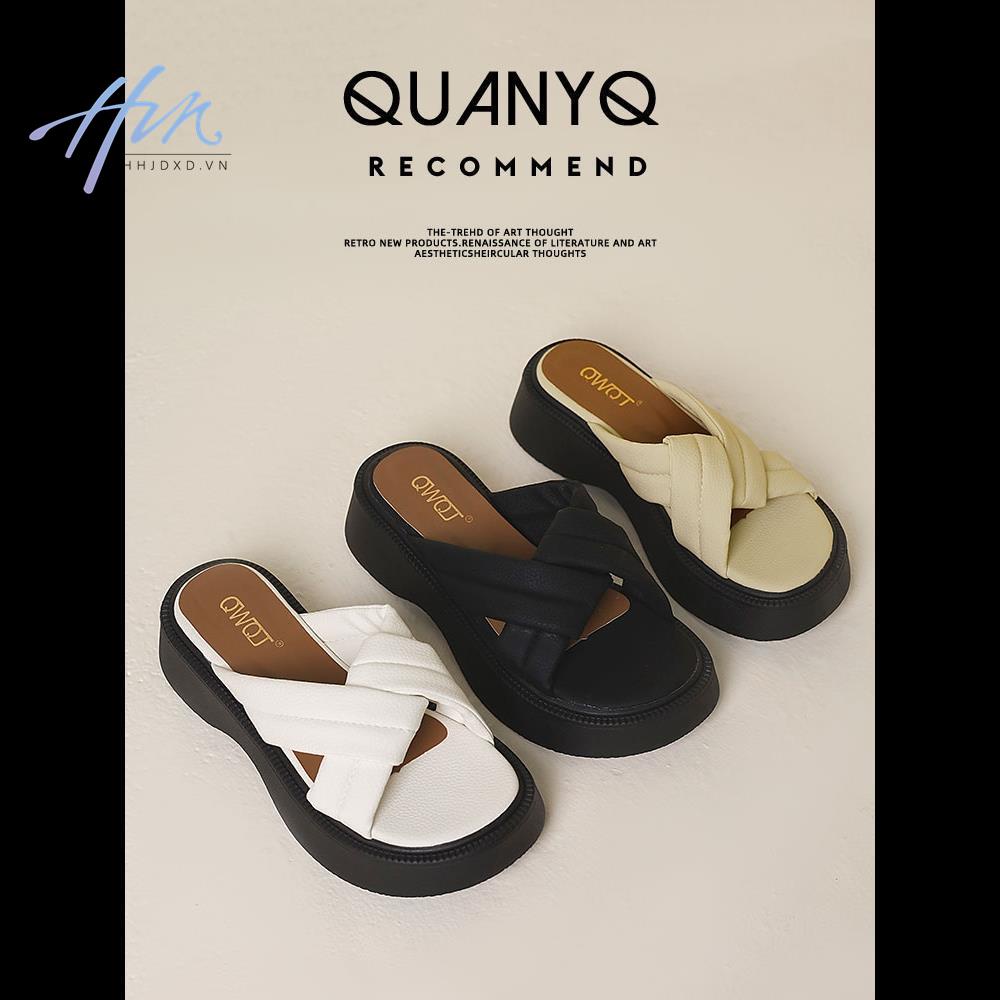 Dép Quai Ngang Đế Dày Thời Trang Mùa Hè 2022 Mới Dành Cho Nữ