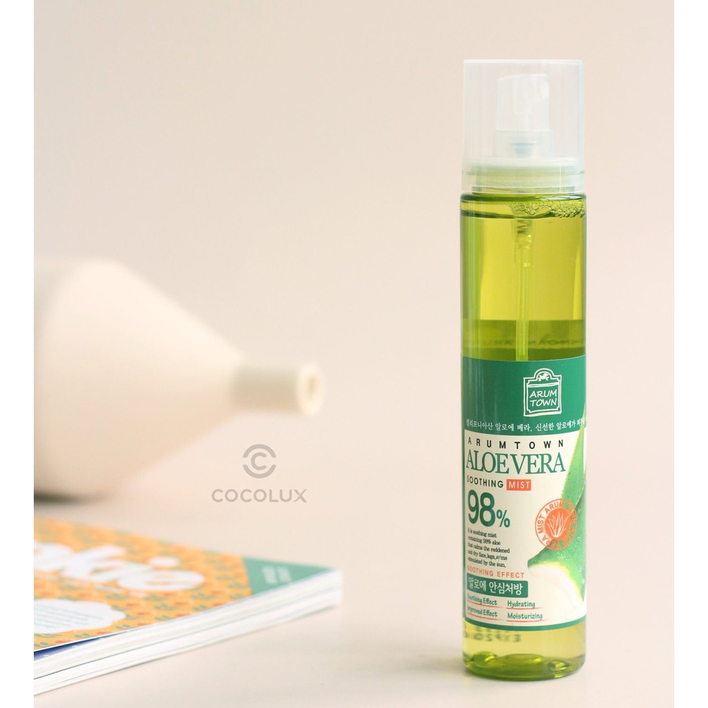 Xịt Khoáng Arumtown Aloe Vera Soothing Mist 118ml-[COCOLUX] | BigBuy360 - bigbuy360.vn