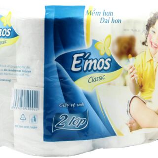 Giấy vệ sinh Diana E'mos classic xanh 1bịch 12 cuộn