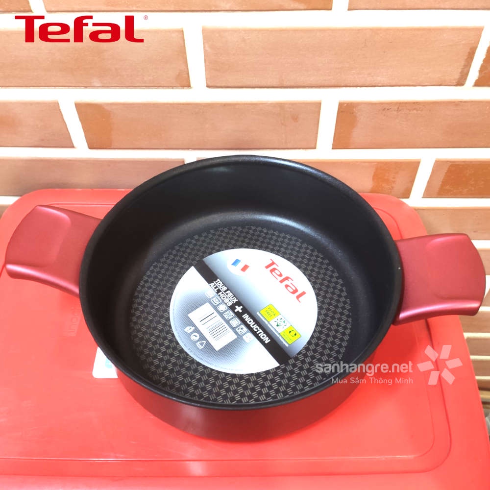 Nồi nhôm chống dính đáy từ thành thấp Tefal Character 24cm C68270 Made in France tặng vung kính Lyncen