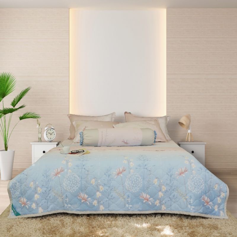 Bộ ga gối Tencel Hometex, bộ drap gối cao cấp (160x200,180x200)