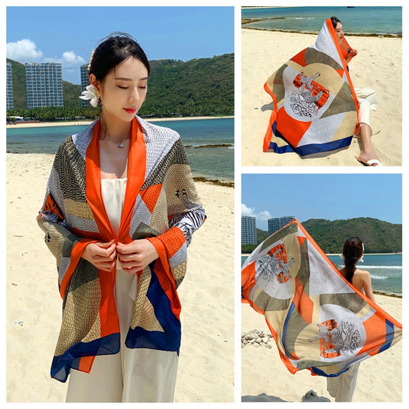 Khăn choàng lụa chống nắng thời trang mùa hè 180*90cm