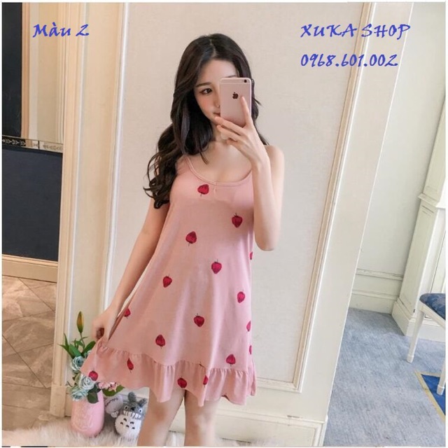 VÁY NGỦ KUTE CÓ MÚT - HÀNG LOẠI 1 CÓ TÚI ZIP NXKA007 | BigBuy360 - bigbuy360.vn