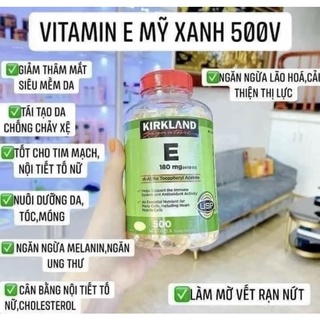 Vitamin E Kirkland 400 IU, E Mỹ (500 viên)