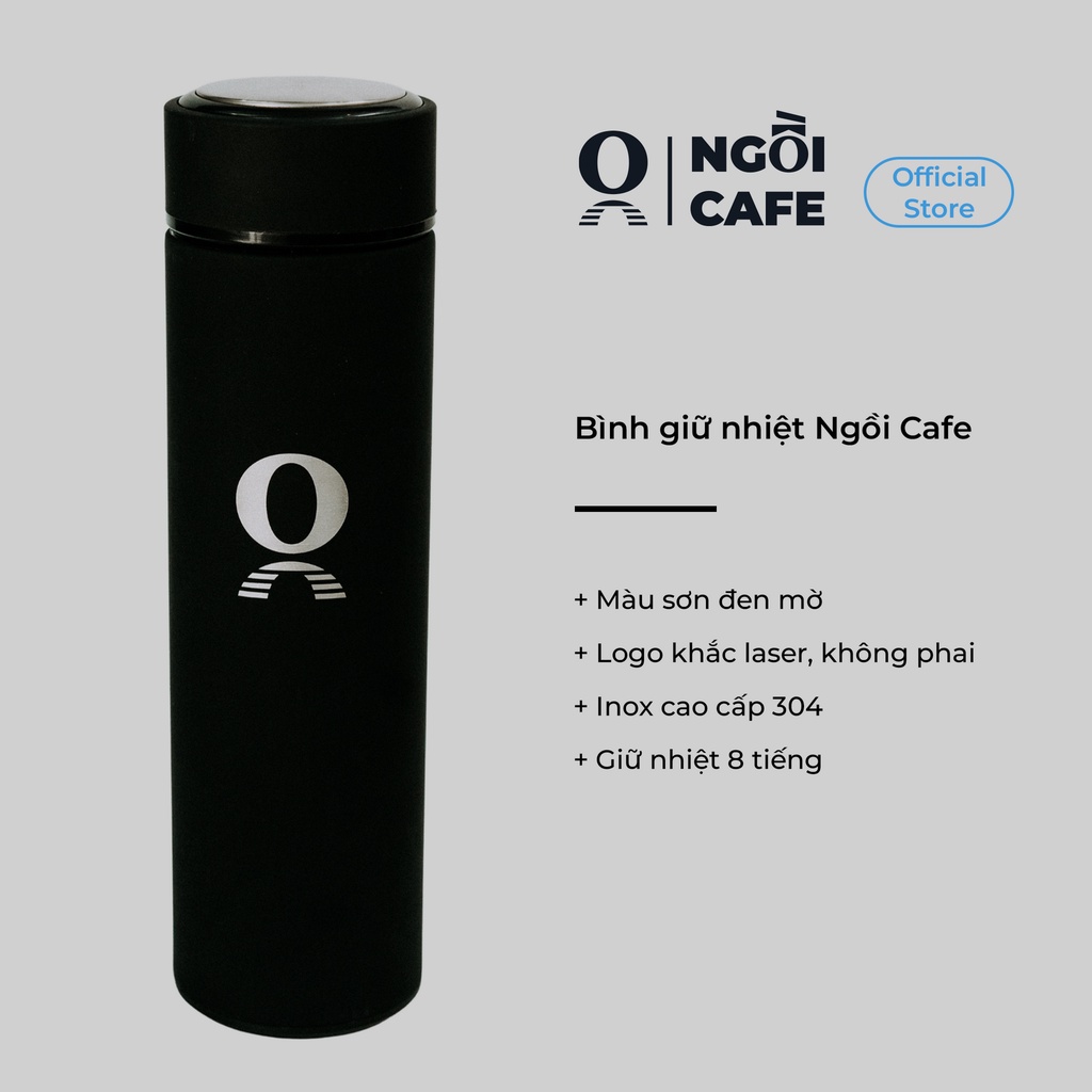 Bình giữ nhiệt 550ml inox cao cấp Ngồi Cafe