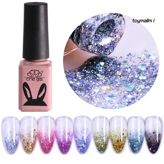 [Hàng mới về] Lọ gel sơn móng kim tuyến 6ml trang trí lấp lánh nhiều màu sắc