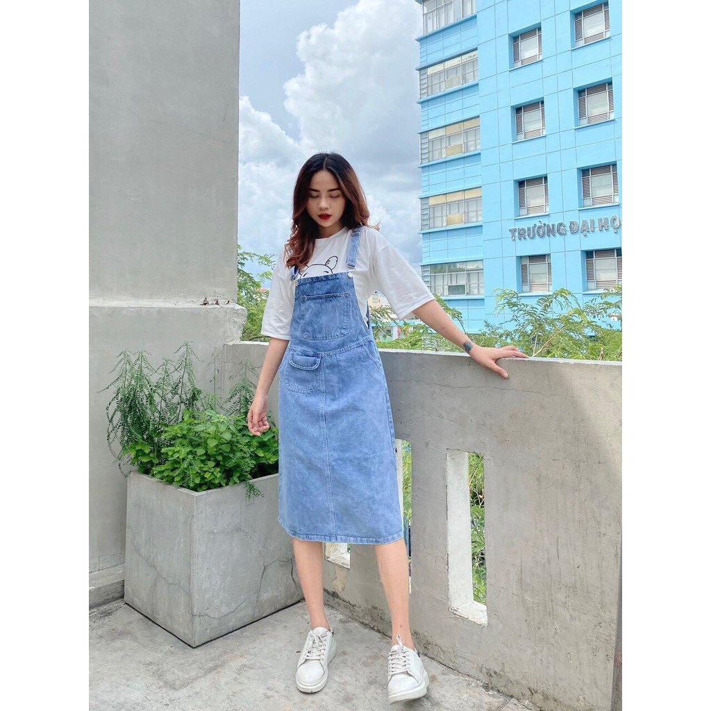 Yếm váy jean Nữ phối dây rút cao cấp cao cấp Yếm bò ulzzang phong cách Hàn Quốc - New trend 2021 MSLB10New trend 2021 | BigBuy360 - bigbuy360.vn