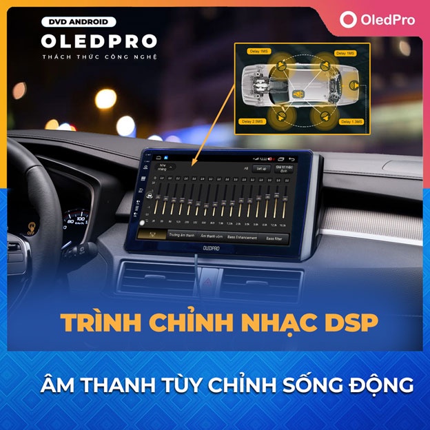 Màn Hình DVD Android Ô Tô OLED PRO A5 Chính Hãng RAM 2G ROM 32G Bảo Hành 18 Tháng màn hình android ô tô đầu dvd ô tô