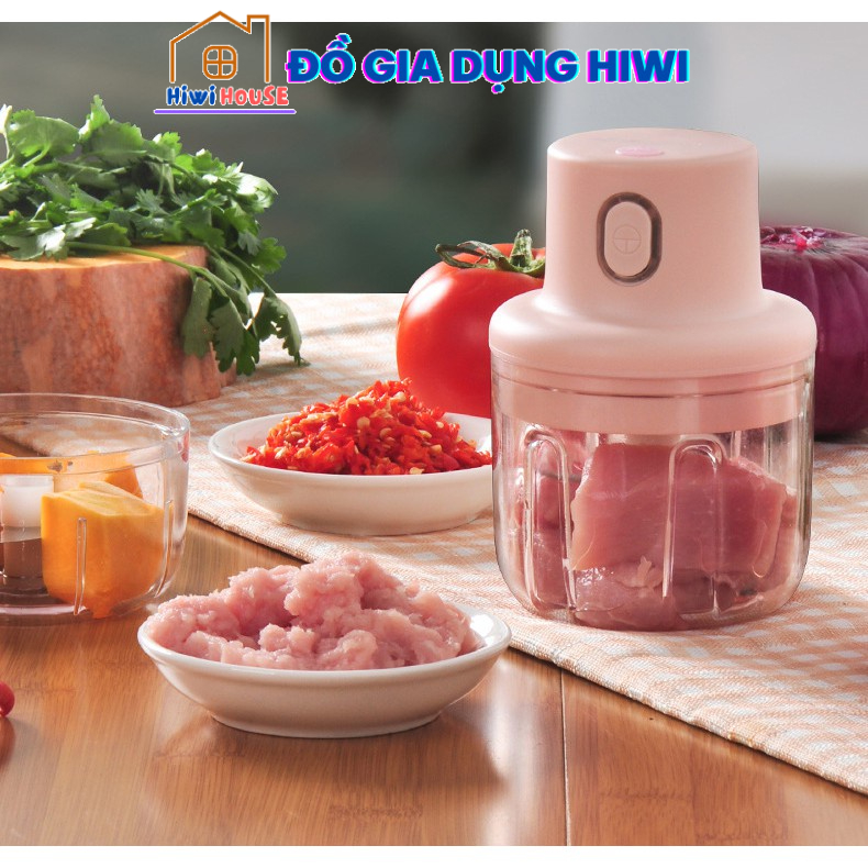 MÁY SAY TỎI ỚT BẰNG ĐIỆN 250ML CÓ CỔNG USB