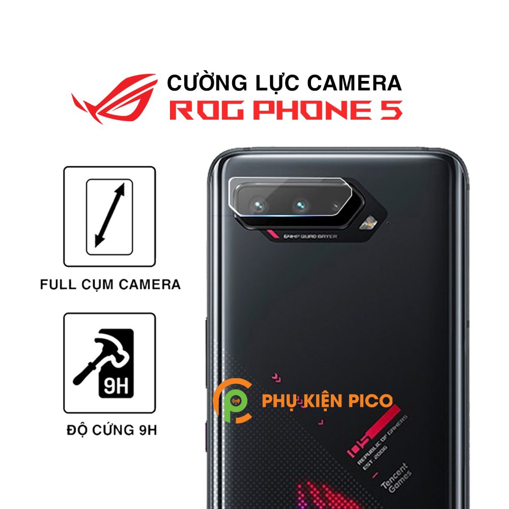 Cường lực camera Rog Phone 5 / 5s độ cứng 9H trong suốt không ảnh hưởng đến chất lượng chụp ảnh - Dán camera Rogphone 5