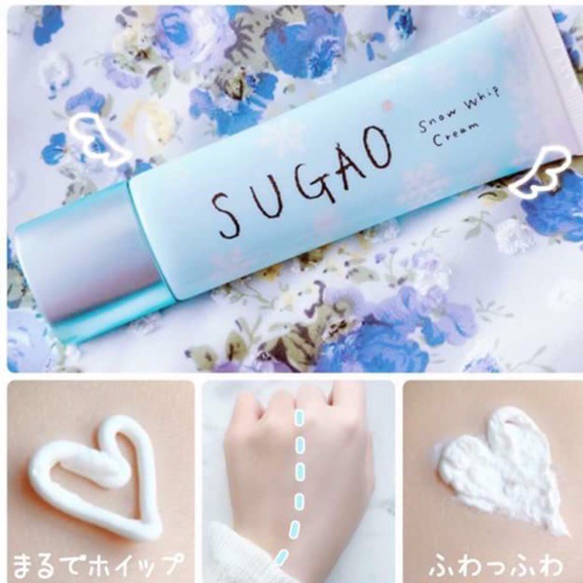 Kem nền chống nắng đa tác dụng SUGAO Snow Whip Cream - Nhật Bản