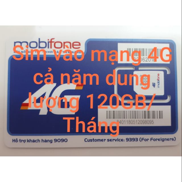 Sim MOBIFONE vào mạng cả năm tốc độ cao (11 số-10 số)