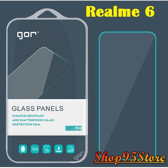Bộ 2 Kính cường lực Gor Realme 6 Realme Q2 / Realme Q2 pro Q3 Q3 pro GT GT NEO Realme 8/8 pro trong suốt vát cạnh