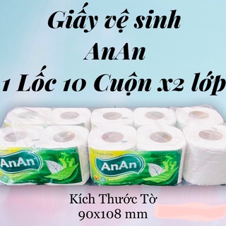 Giấy Vệ Sịnh An An Bathroom Tissue 1Lốc 12 Cuôn x2 lớp
