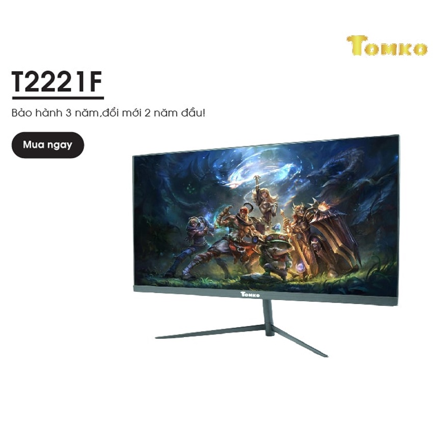 Màn Hình máy tính Tomko T2221F 22"FHD VA 75Hz 5ms - Hàng chính hãng Bảo Hành 36 Tháng