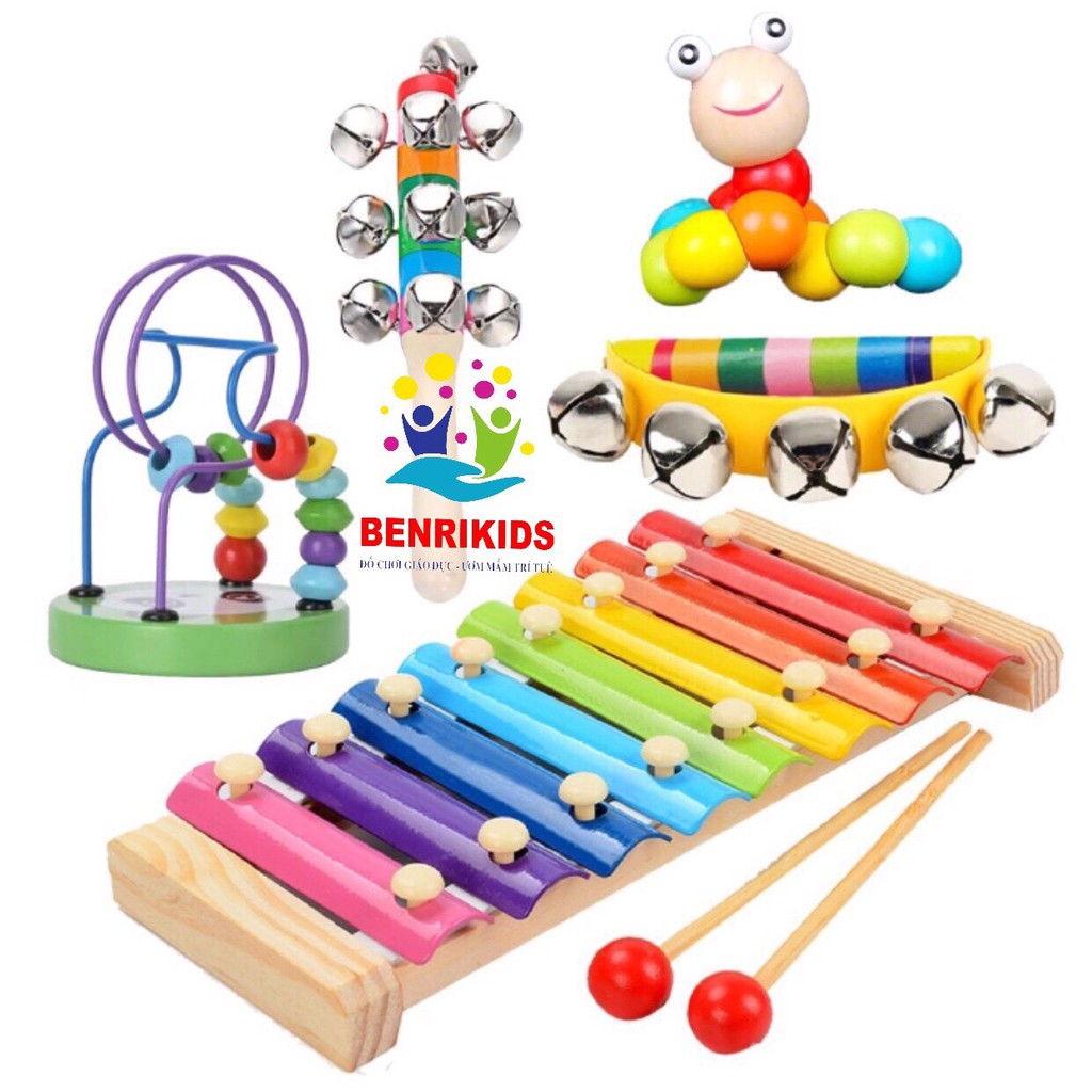 Đồ Chơi Gỗ Cho Bé 5 Món Đồ Chơi Phát Triển Trí Tuệ Giáo Cụ Montessori Cho Bé Phát Triển Toàn Diện Về Trí Não Và Thể Chất