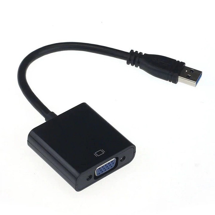 Bộ chuyển USB 3.0 sang VGA Video Display External Cable (Đen) - USB 3.0 to VGA