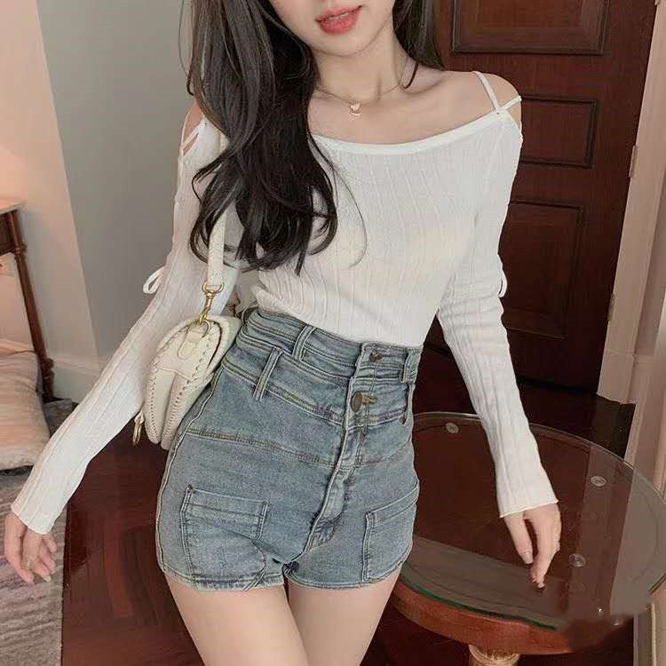 Áo thun dài tay hở vai gợi cảm cho nữ