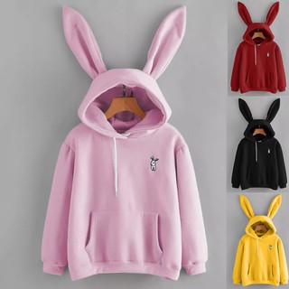 Áo Hoodie Tai Thỏ Cute