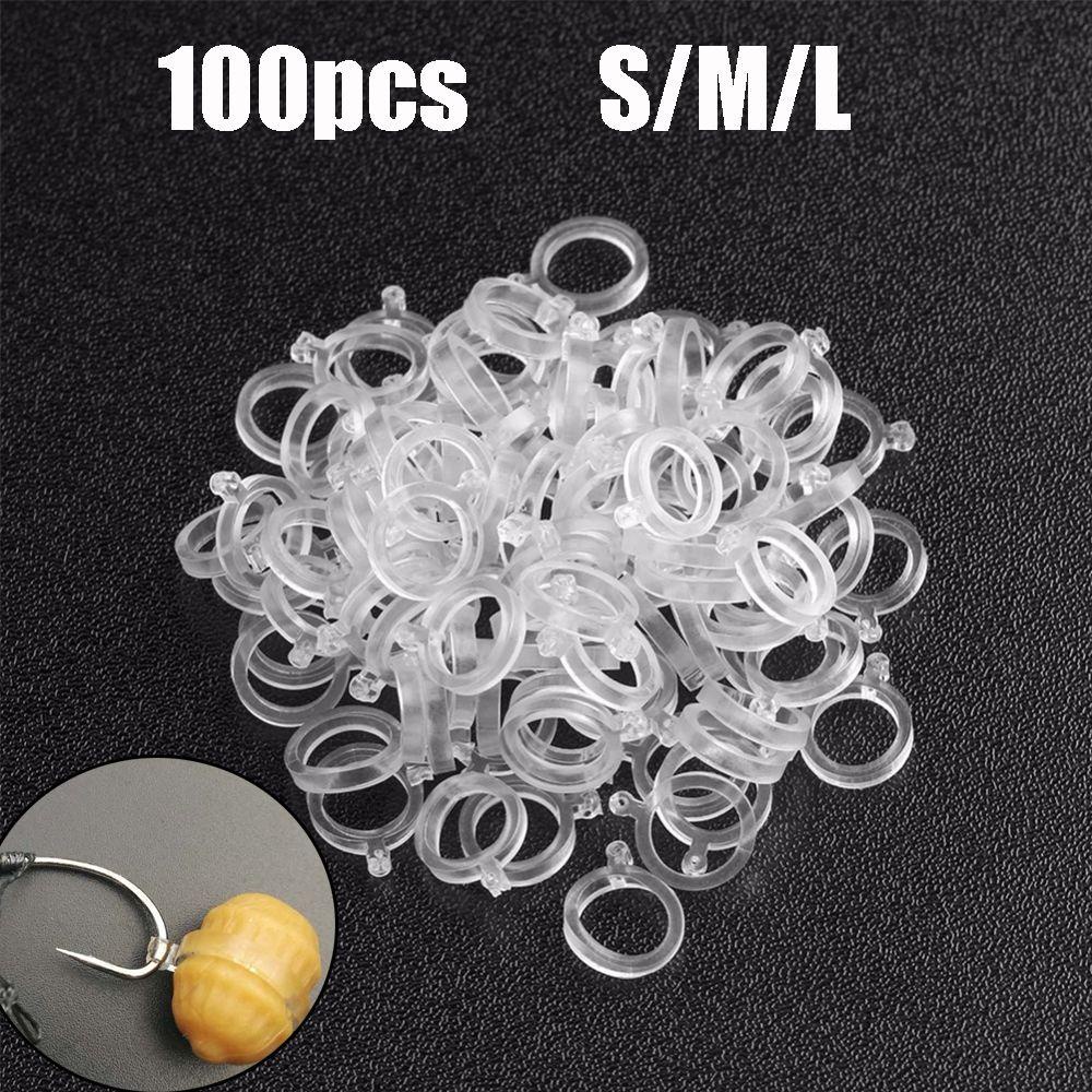 Set 100 Hạt Mồi Câu Cá PE Màu Trắng Trong Suốt Tiện Dụng