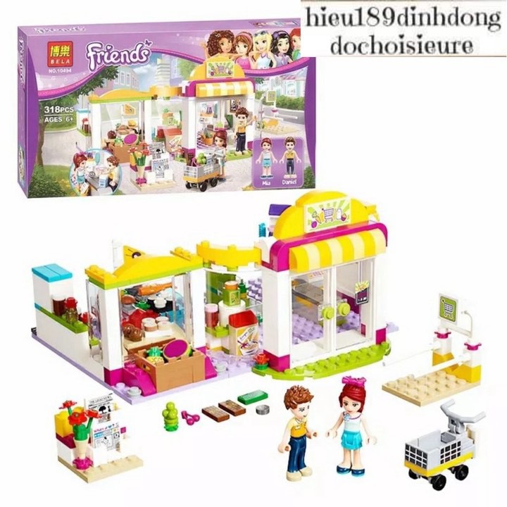 Lắp Ráp xếp hình Lego 01001 Friends Bela 10494: Siêu Thị Mini Heatlake