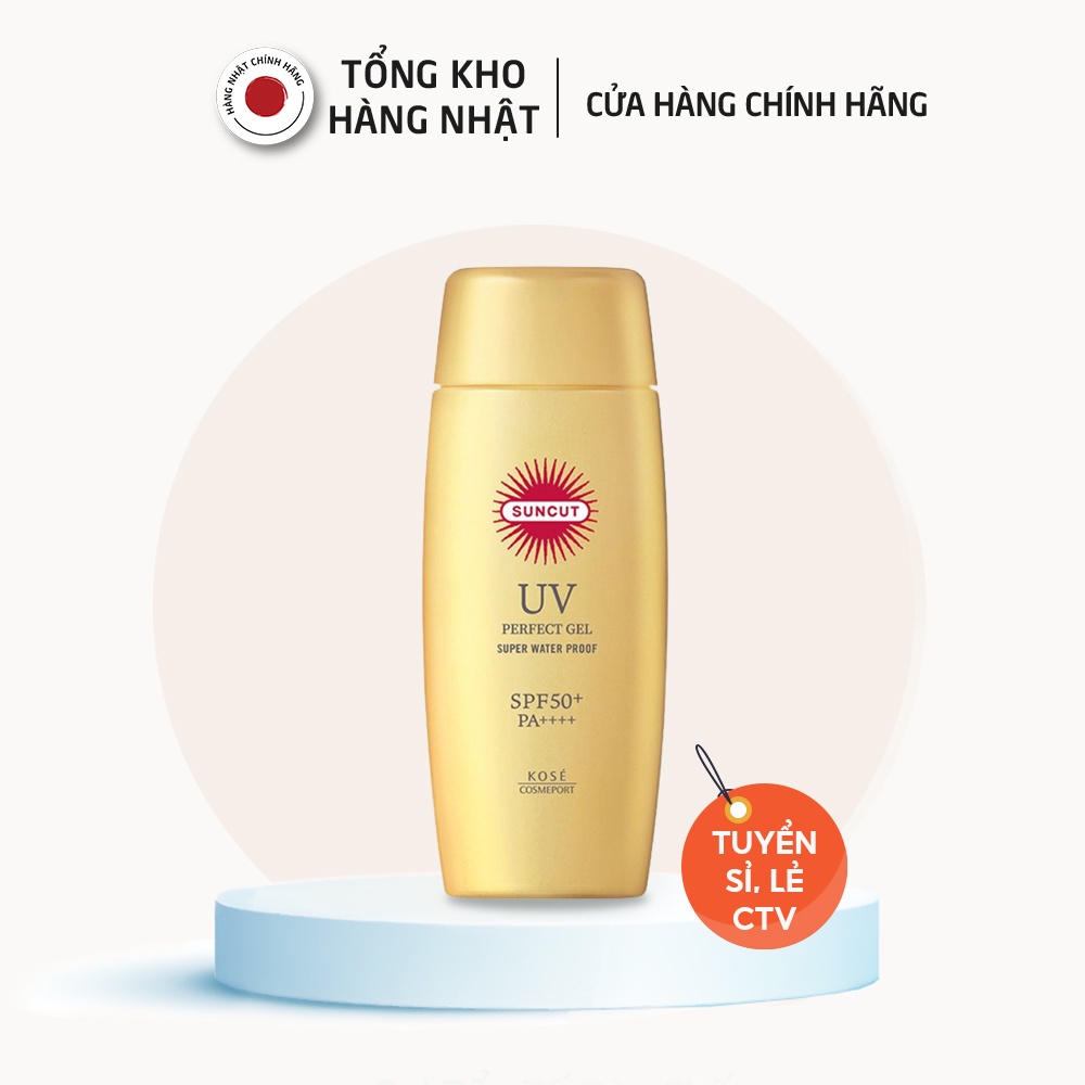 Chống Nắng Dạng Gel Kose Suncut UV Gel Super Water Proof SPF 50+/PA++++ Tăng Khả Năng Chống Nước (100g)