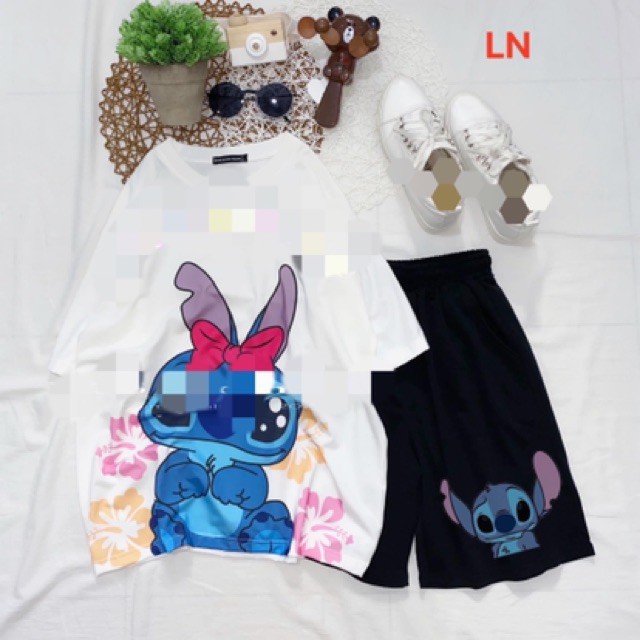 Sét Áo thỏ đeo nơ + quần đùi LN12