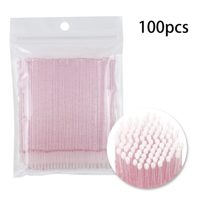 Set 100 Tăm Bông Dùng Một Lần Hỗ Trợ Chuốt Mascara/Cọ Trang Điểm Mắt Tiện Dụng