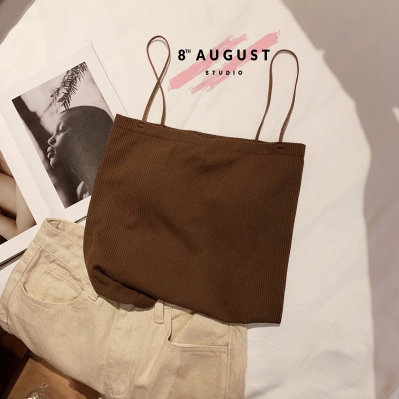 [8 August] Áo hai dây có mút đệm vải cotton A001 | BigBuy360 - bigbuy360.vn