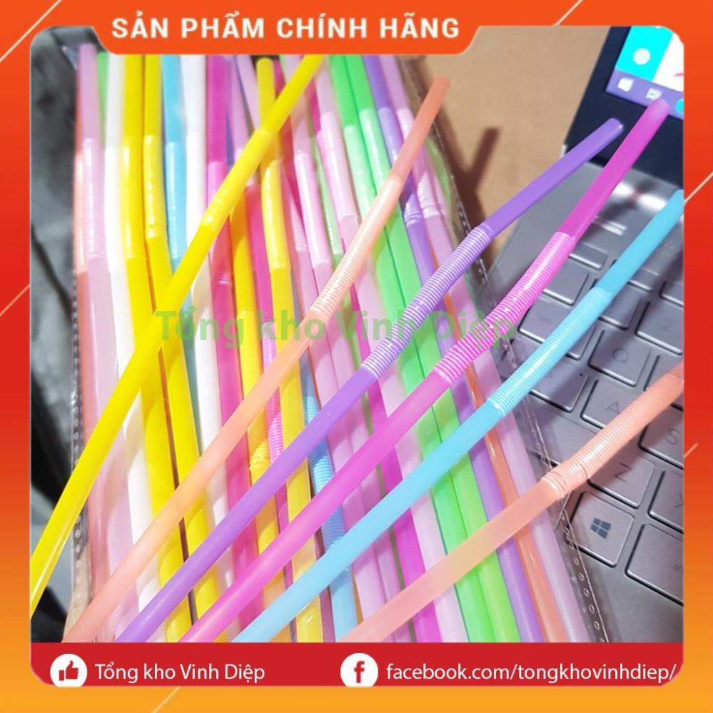 Combo 1 túi ~80 ống hút xoắn nghệ thuật nhiều màu loại đẹp