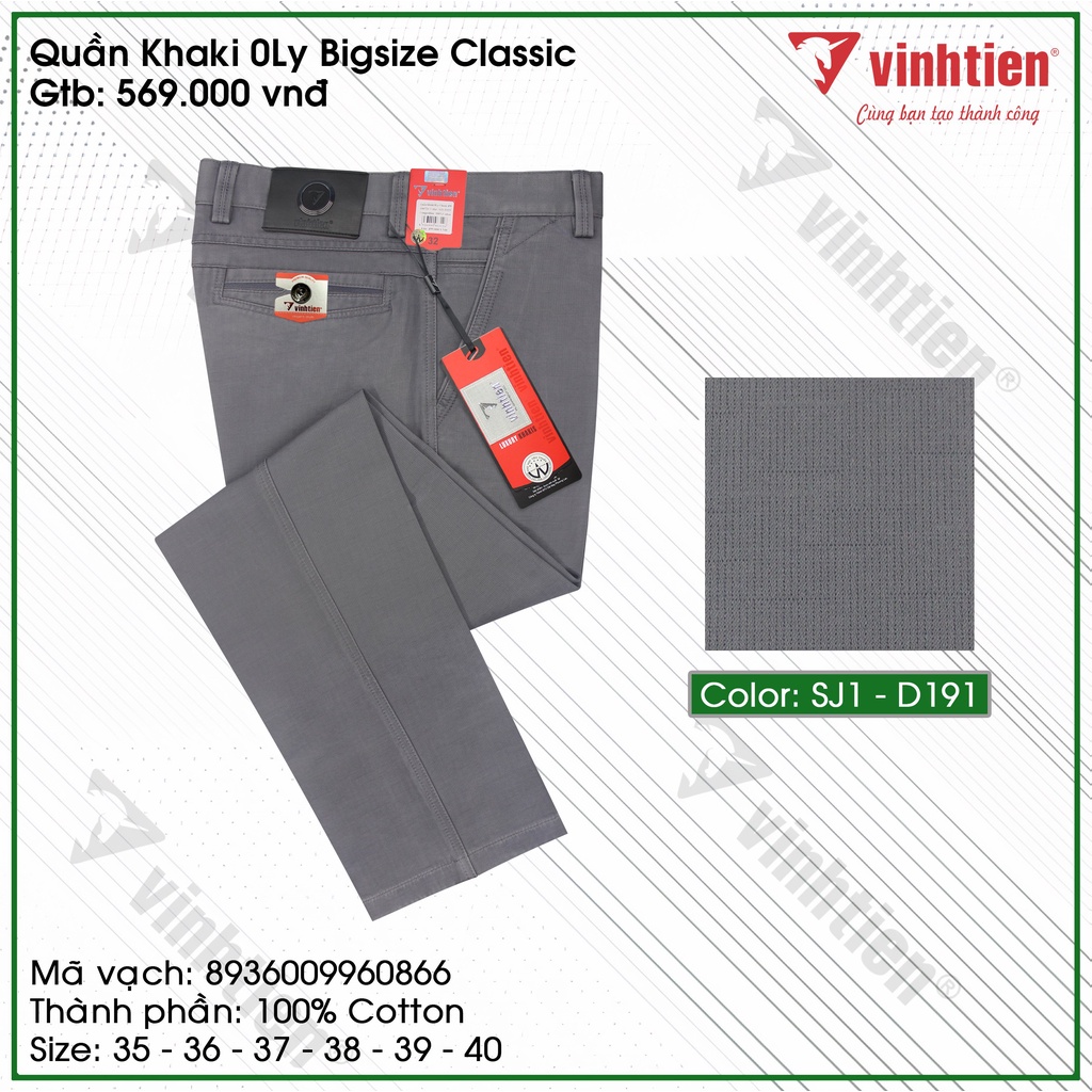 Quần KaKi Size Đại 0Ly Classic 569 Vĩnh Tiến - Nhiều Màu