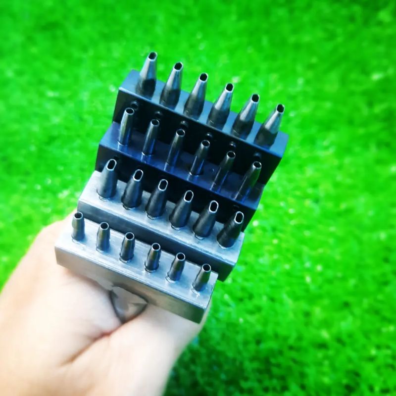 Đục lổ kim dây đồng hồ, Ovan, Tròn, khoảng cách 7mm dụng cụ làm da handmade
